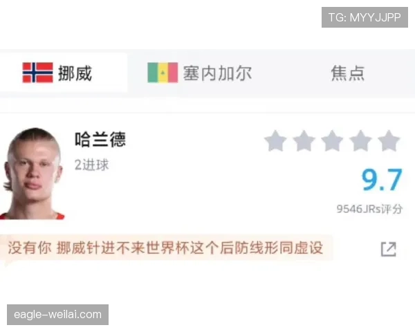 哈兰德对塞内加尔梅开二度：挪威3-2赢下关键战